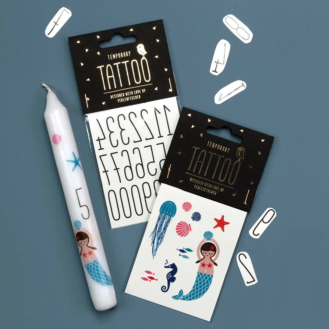 Temporäre Tattoos Faketattoos Klebetattoos für die Haut Kindertattoos Tattoo für Kinder zum Kindergeburtstag Tattoos auf Kerzen kleben