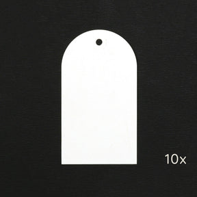 10 Papertags | Luggage label semicircular