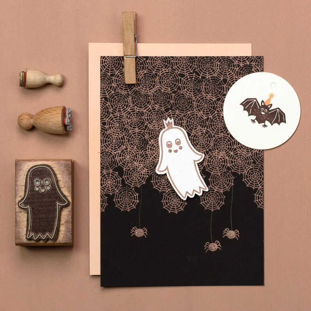 Stempelkissen zu Halloween Stempelfarbe Halloween Stempel Fledermaus Stempel Gespenst Stempel Spinne Stempel Spinnennetz