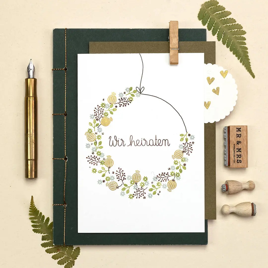 Stempel Hochzeit Stempel wir heiraten Hochzeitskarten Herzen