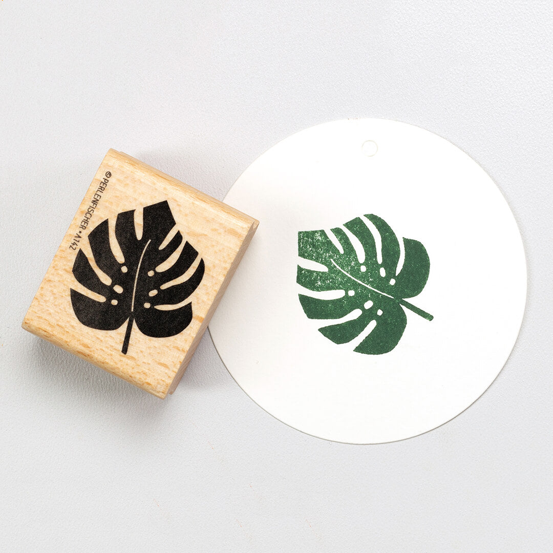 Big Monstera Stamp, Pottery Leaf, Art, Tropical Polymer Clay