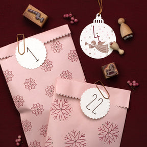 10 Papieranhänger | Weihnachtskugel klein