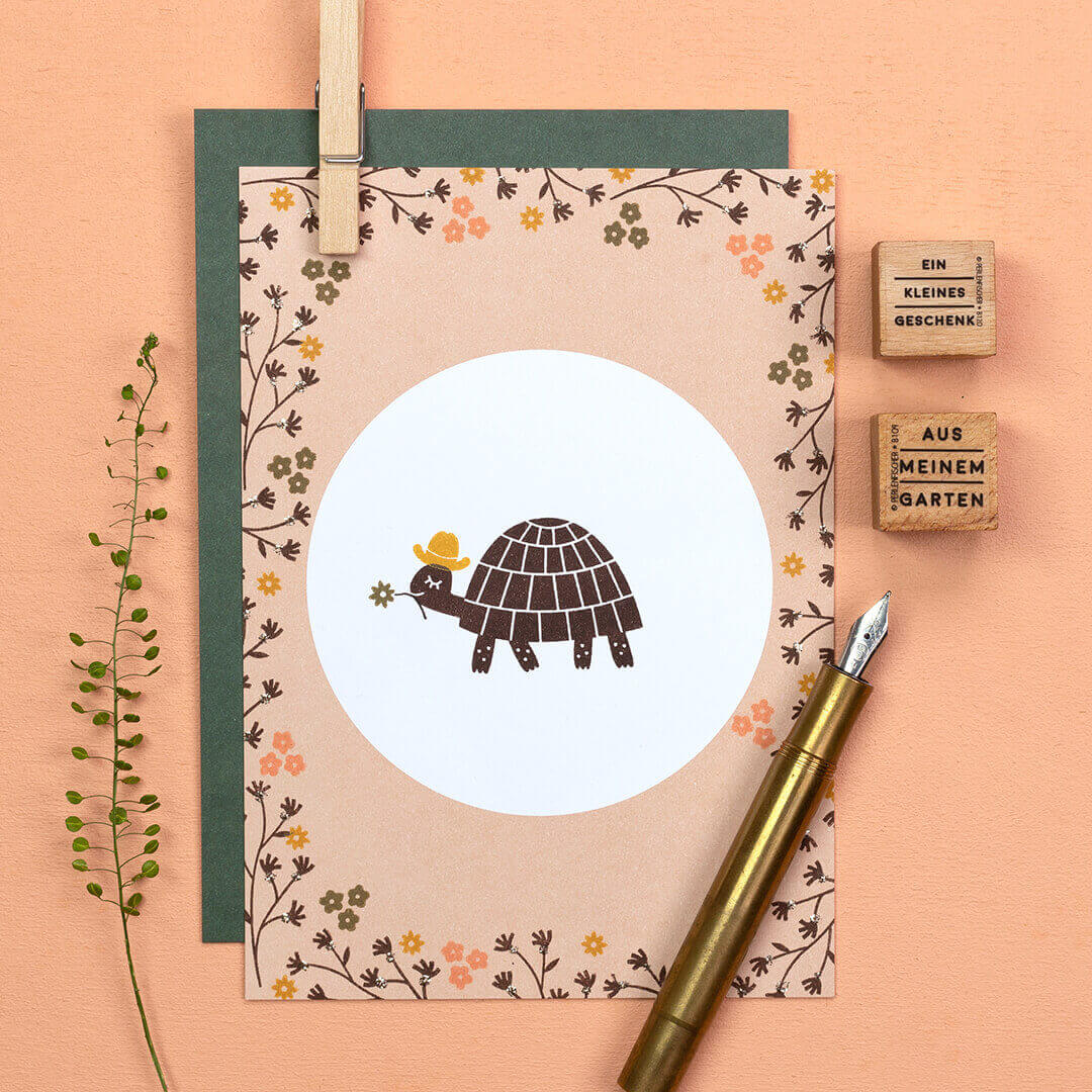 Stamp | Turtle walking