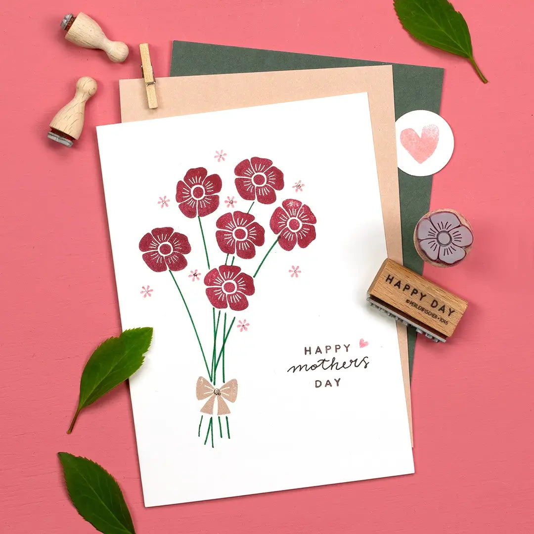 stempel muttertag sprüche stempel happy mother´s day stempel blumen stempel blumenstempel stempel blumenstrauss stempel herz stempel herzen stempel muttertagskarte selber machen
