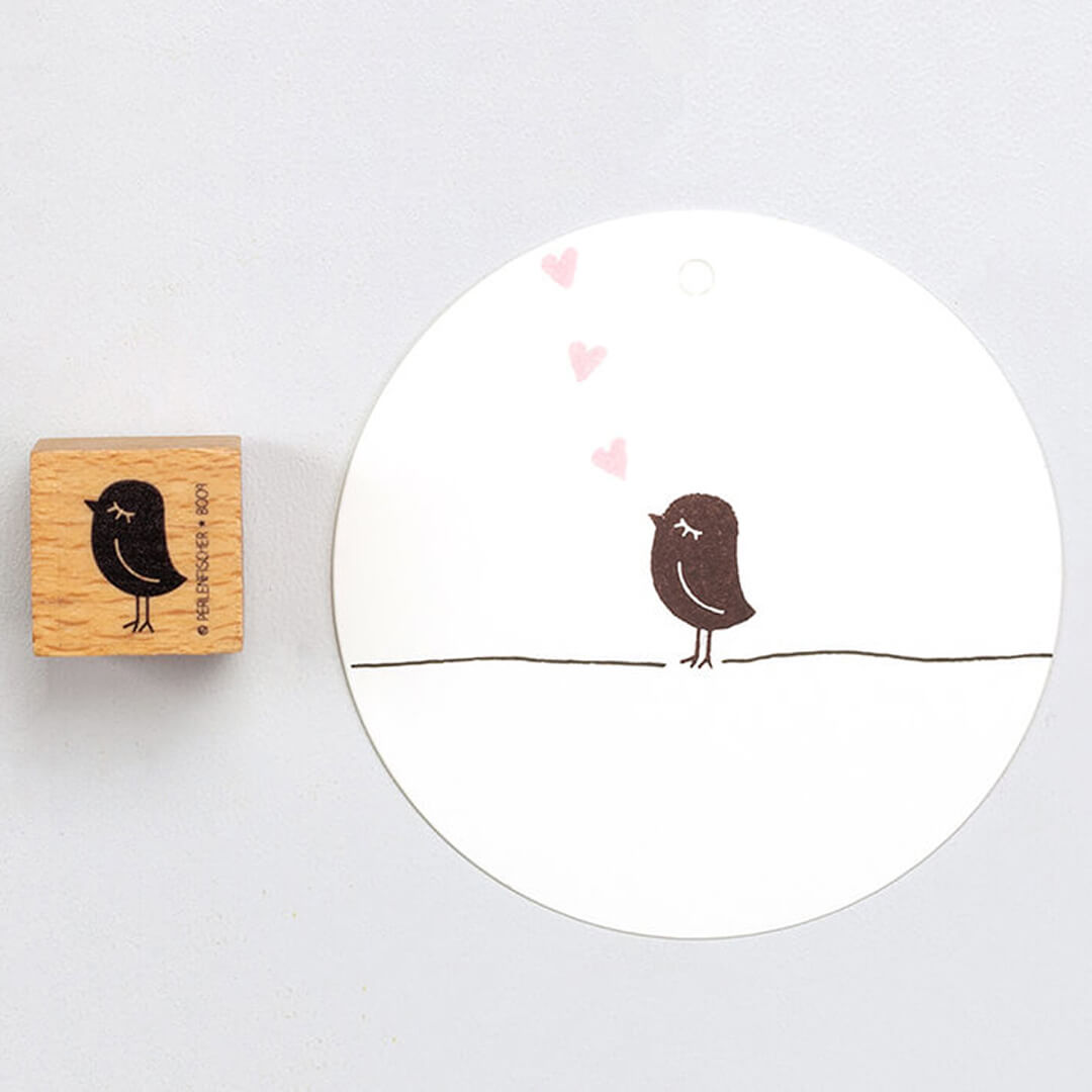 Gratis Stempel | Vogeldame klein