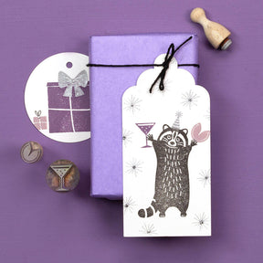 Stamp | Racoon standing