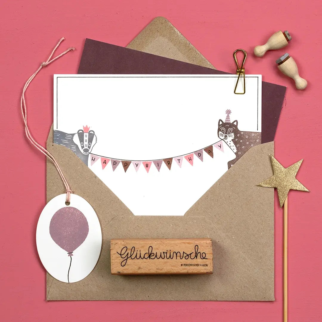 stempel geburtstag stempel luftballon stempel glückwünsche stempel stempel dachs stempel fuchs