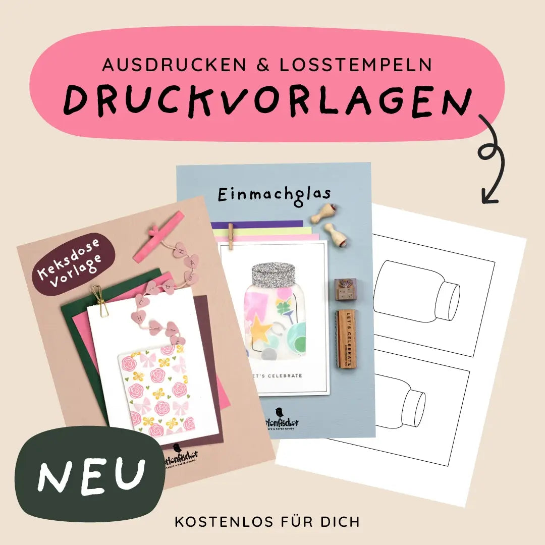 Karte für Muttertag basteln druckvorlage basteln fürn muttertag stempel herzen stempel blumen stempel herzliche schriftzüge diy muttertag 