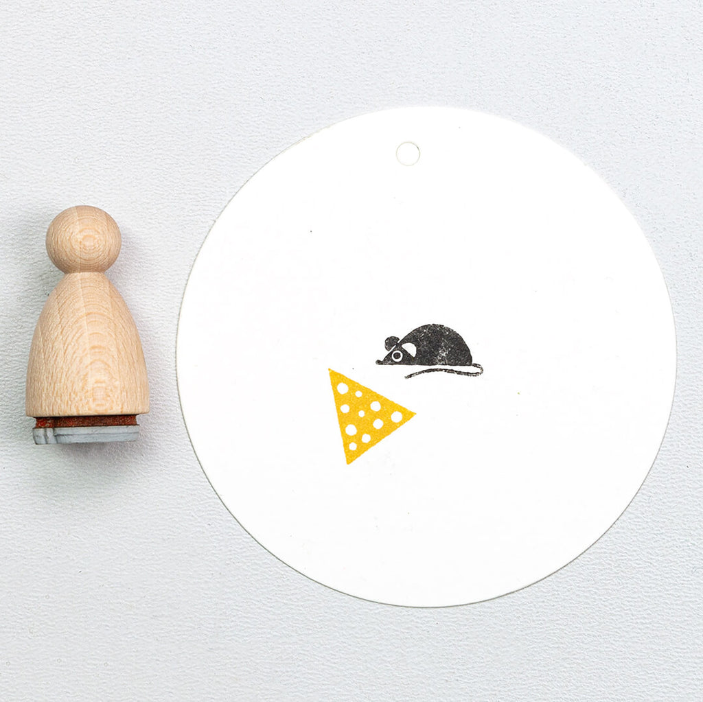 Artemio Holzstempel – Maus Motiv – Beige – 2,6 Cm – Ideal Für Basteln & Scrapbooking