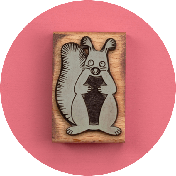 design stempel Tiere Tierstempel Stempel eichhörnchen Stempel Waldtiere holzstempel made in germany