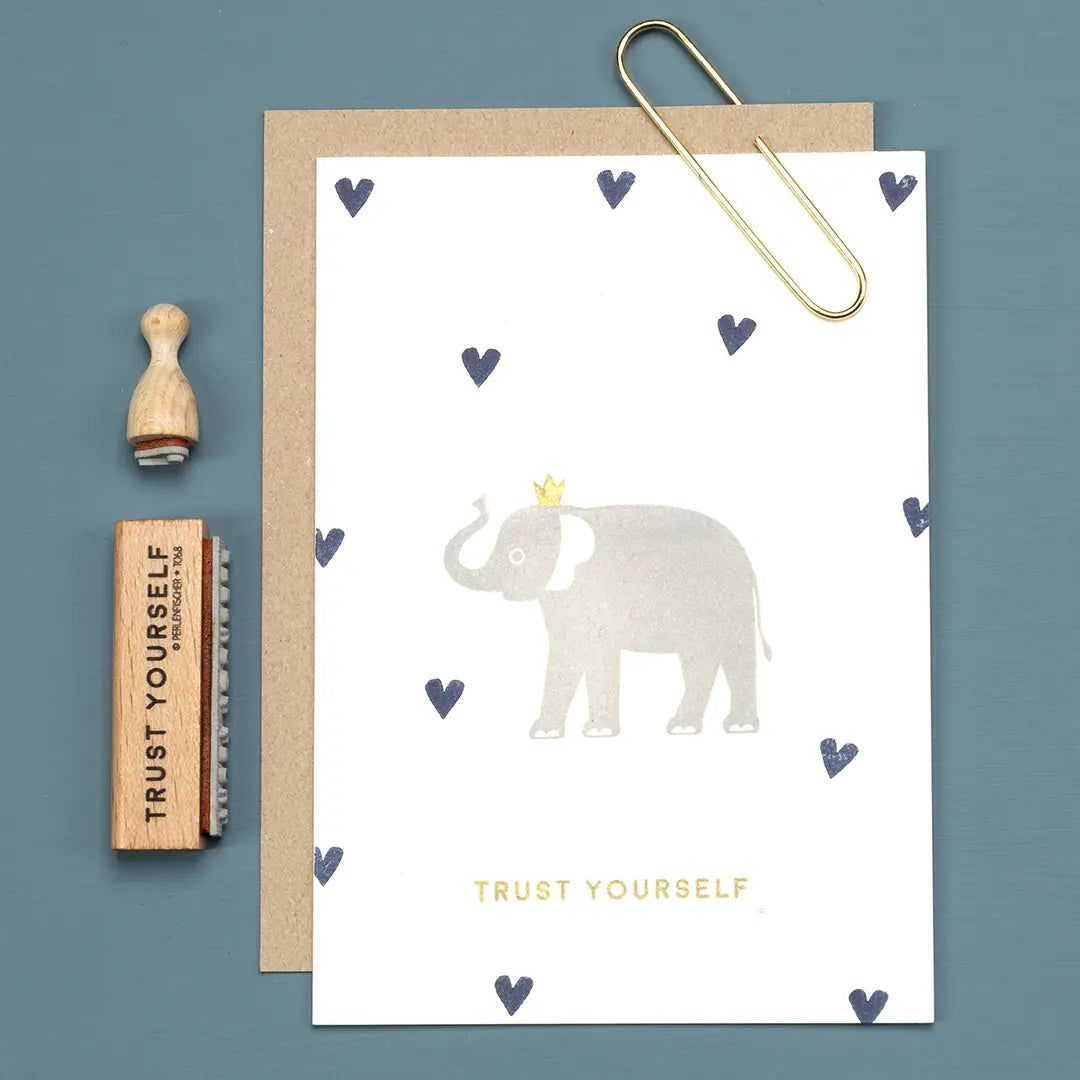 Textstempel trust yourself stempel 