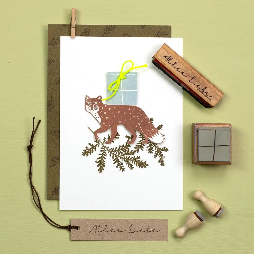 stempel geburtstag stempel geschenk stempel alles liebe stempel fuchs stempel geburtstagskarte