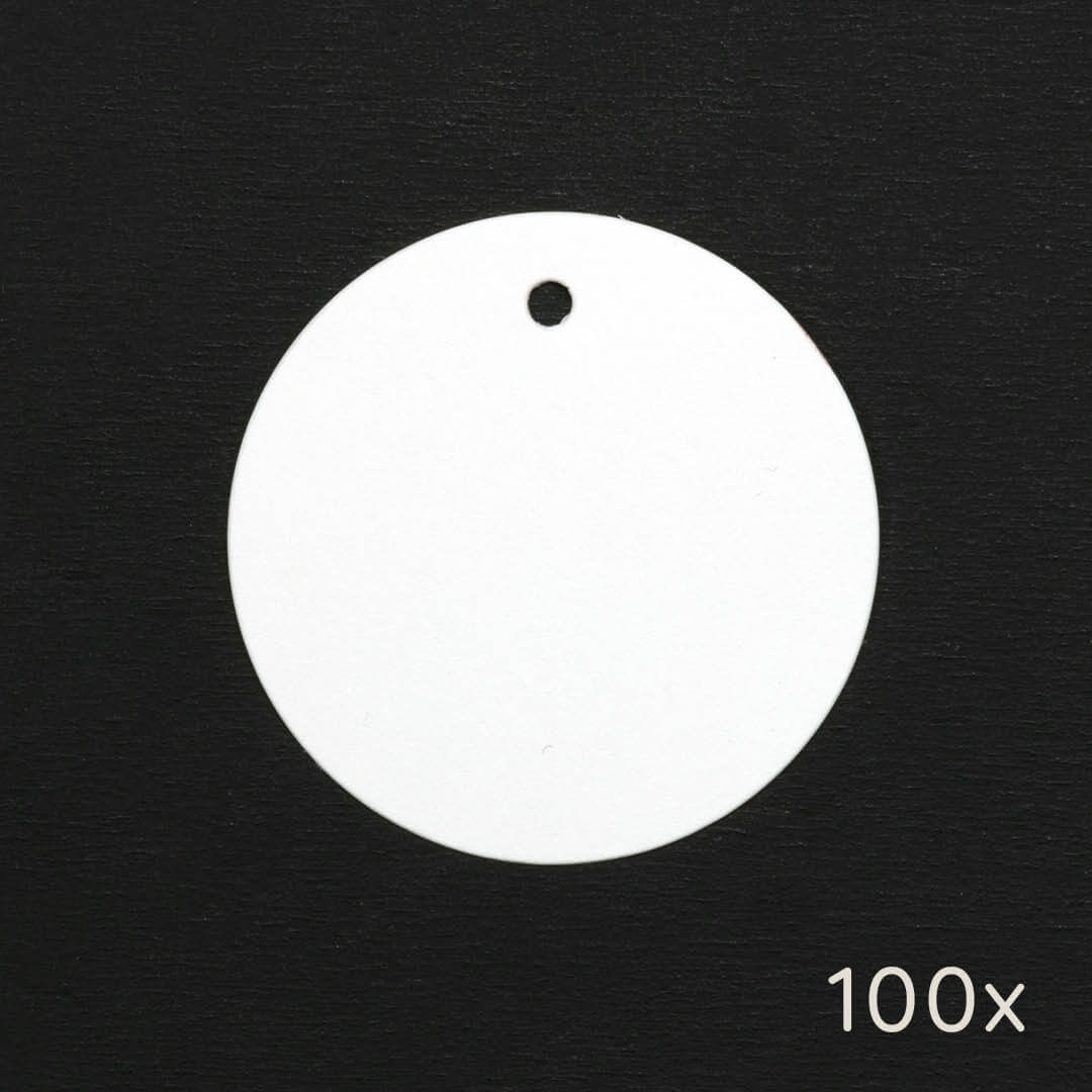 100 Papertags | Round 50 mm