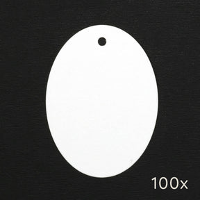 100 Papieranhänger | oval