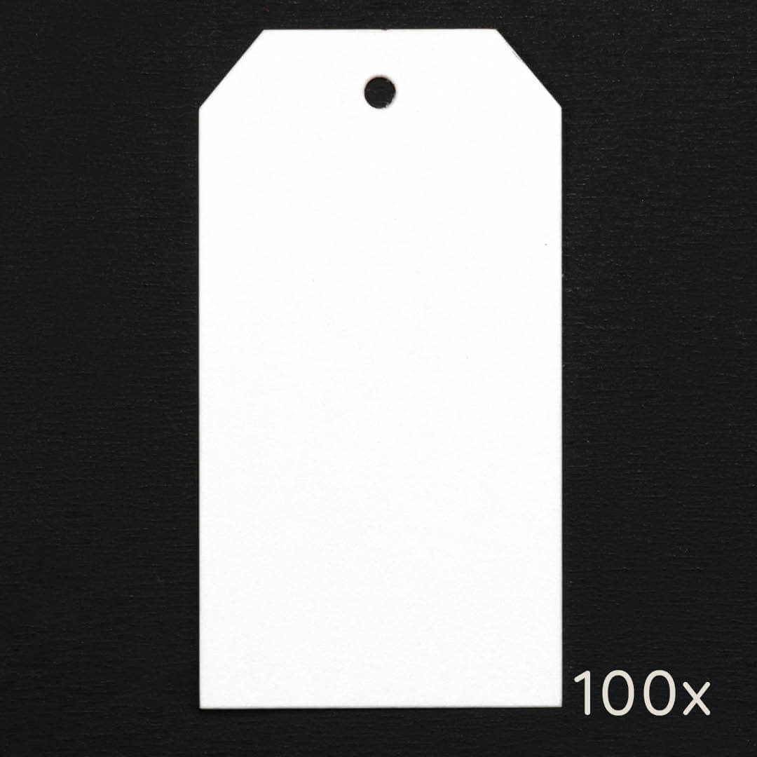 100 Papieranhänger | Kofferetikett eckig