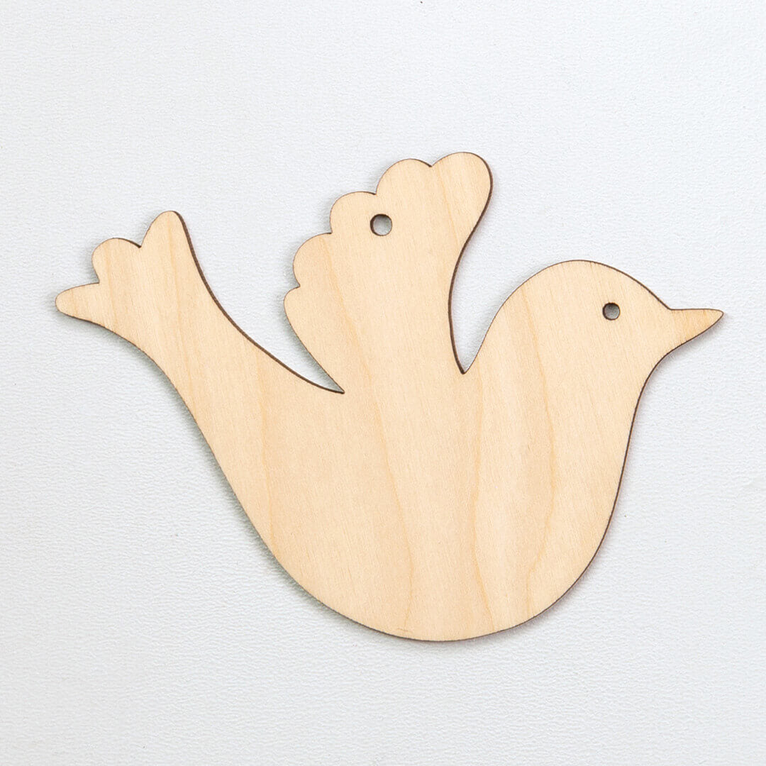 Wooden pendant | Dove 5 pcs.