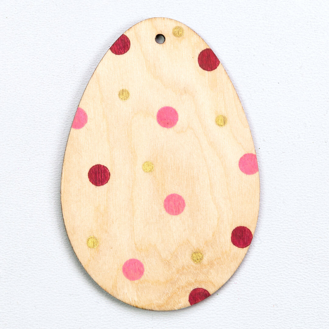Wooden pendant | Easter egg 8 cm 5 pcs