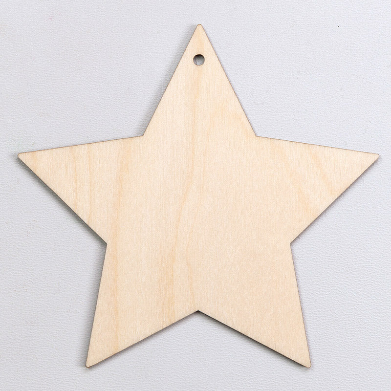 Wooden pendant | Star 5 pcs.