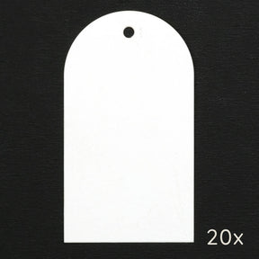 20 Papertags | Luggage label semicircular