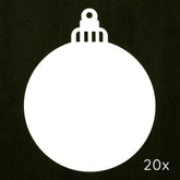 20 Papertags | Christmas bauble large