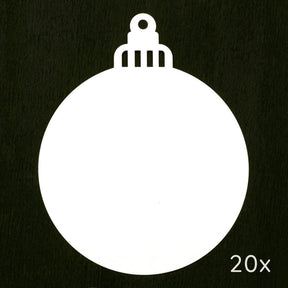 20 Papertags | Christmas bauble large