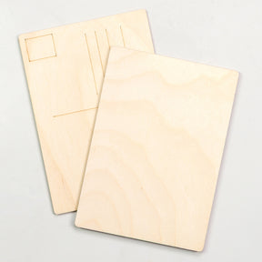 2 Postkarten | Holz