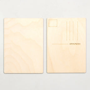 2 Postkarten | Holz