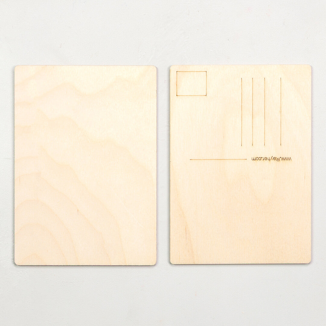 2 Postkarten | Holz