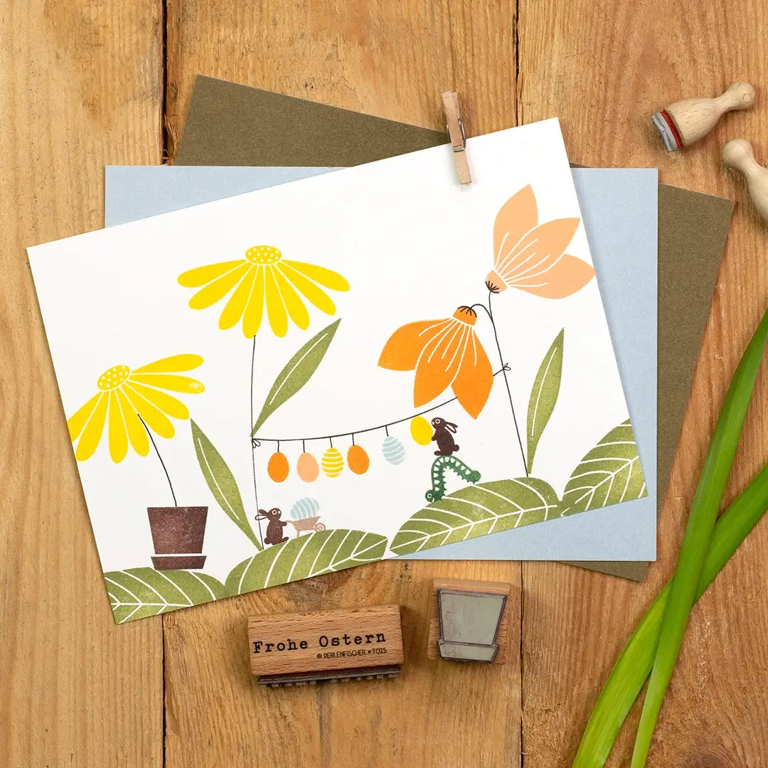Blumenstempel und Blätter Stempel Blumenstrauss Stempel Blütenstempel Pflanzenstempel stempel blatt stempel narzisse Stempel Blumentopf