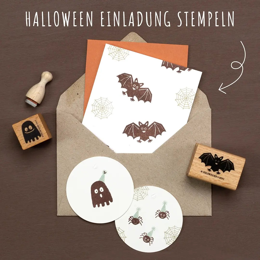 halloween stempel fledermaus stempel geist stempel spinnen einladungskarte halloween stempeln