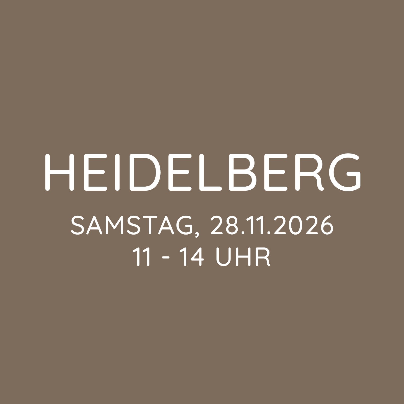 Workshop | Heidelberg | SA, 28.11. | 11:00 - 14:00 Uhr