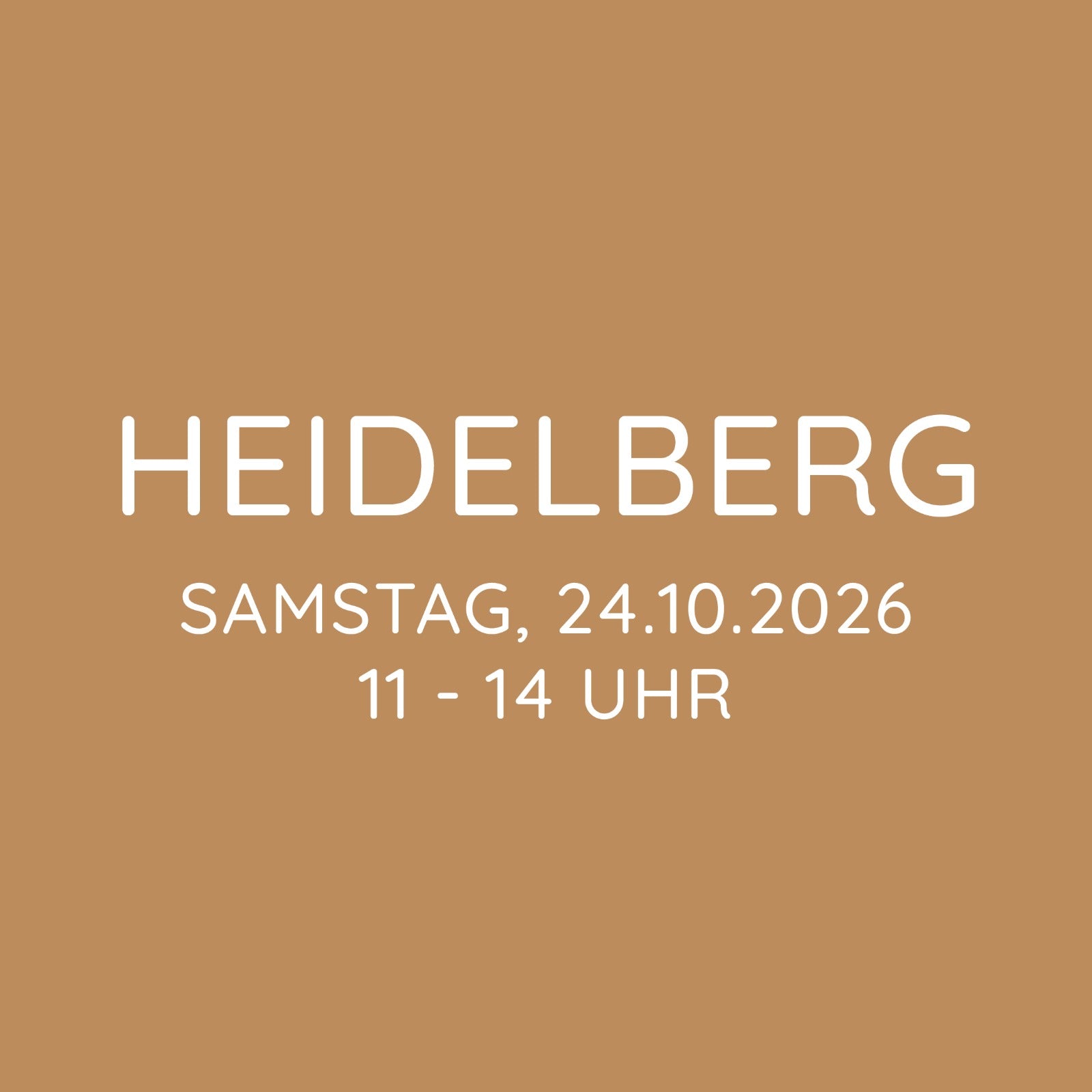Workshop | Heidelberg | SA, 24.10. | 11:00 - 14:00 Uhr