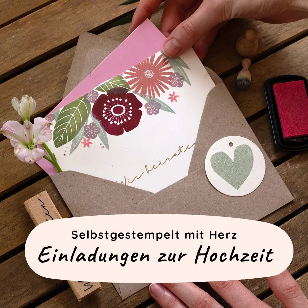 stempel hochzet hochzeitsstempel hochzeitseinladung stempel wir heiraten stempel herz hochzeitskarte mit blumen
