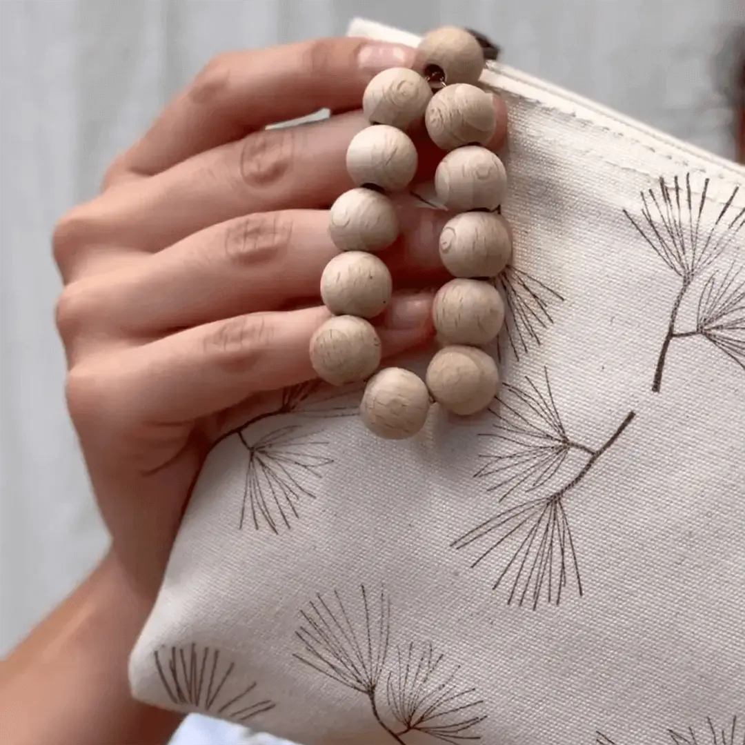 holzanhänger holzperlen diy mäppchen reißverschluss kette