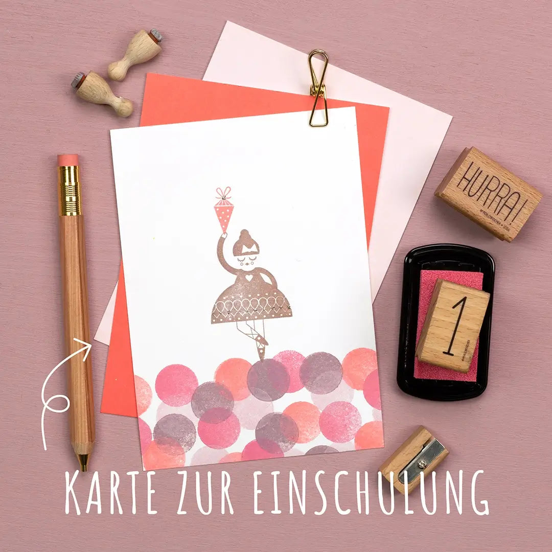 Stempel Kinder Kinderstempel Stempel Mädchen Stempel Ballerina Stempel Einschulung