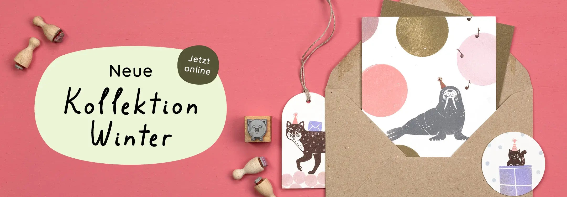 design stempel motivstempel neue kollektion stempel weihnachten stempel fuchs stempel walross geburtstagskarte stempeln