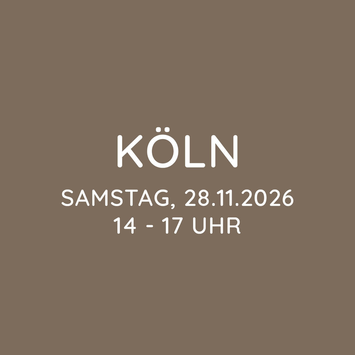 Workshop | Köln | SA, 28.11. | 14:00 - 17:00 Uhr