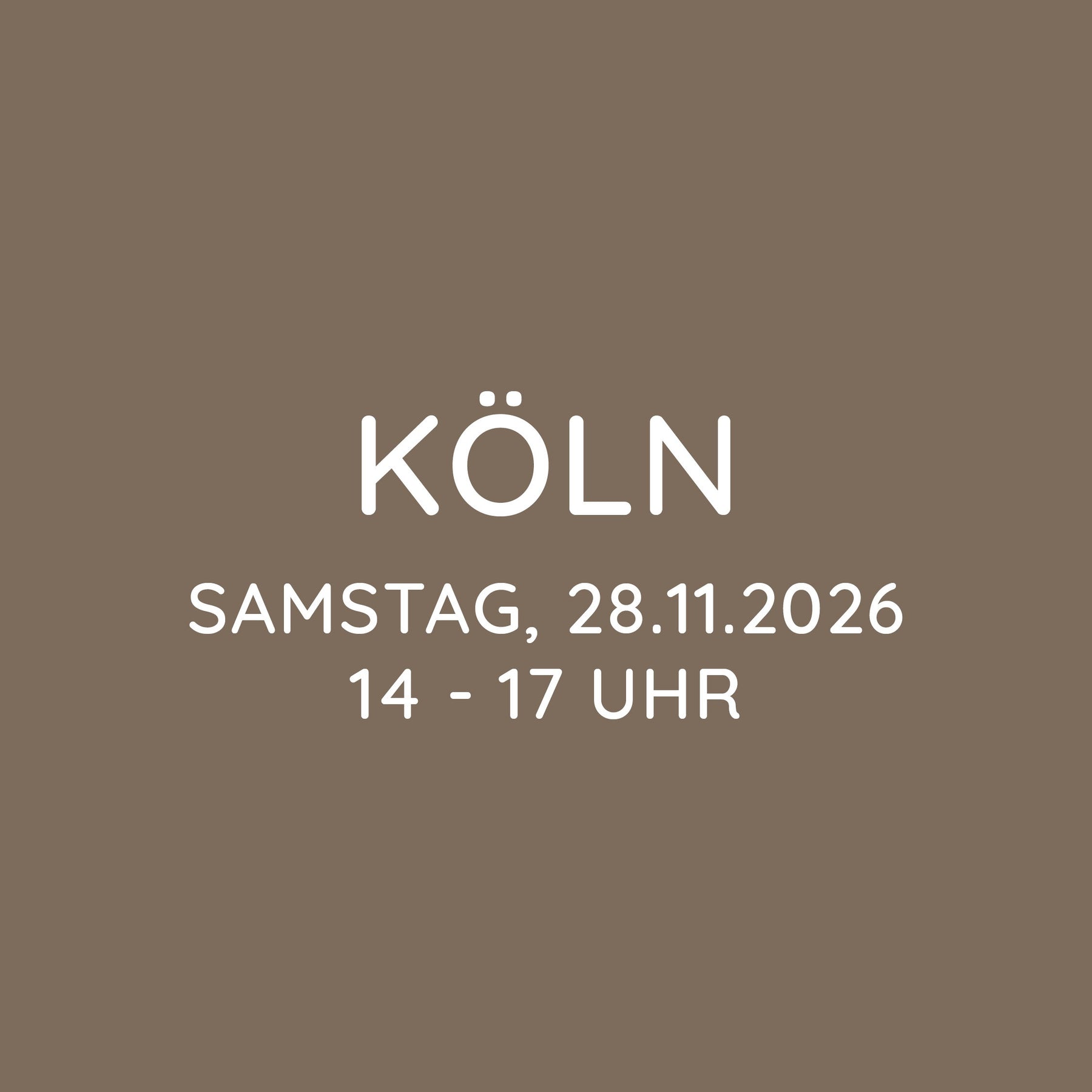 Workshop | Köln | SA, 28.11. | 14:00 - 17:00 Uhr