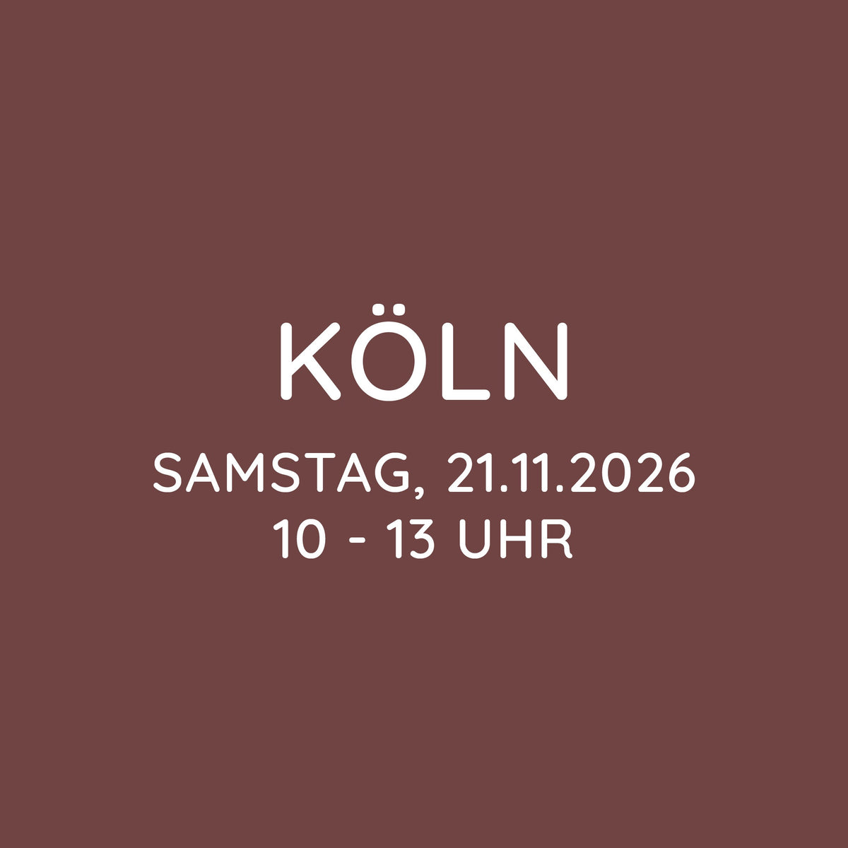 Workshop | Köln | SA, 21.11. | 10:00 - 13:00 Uhr