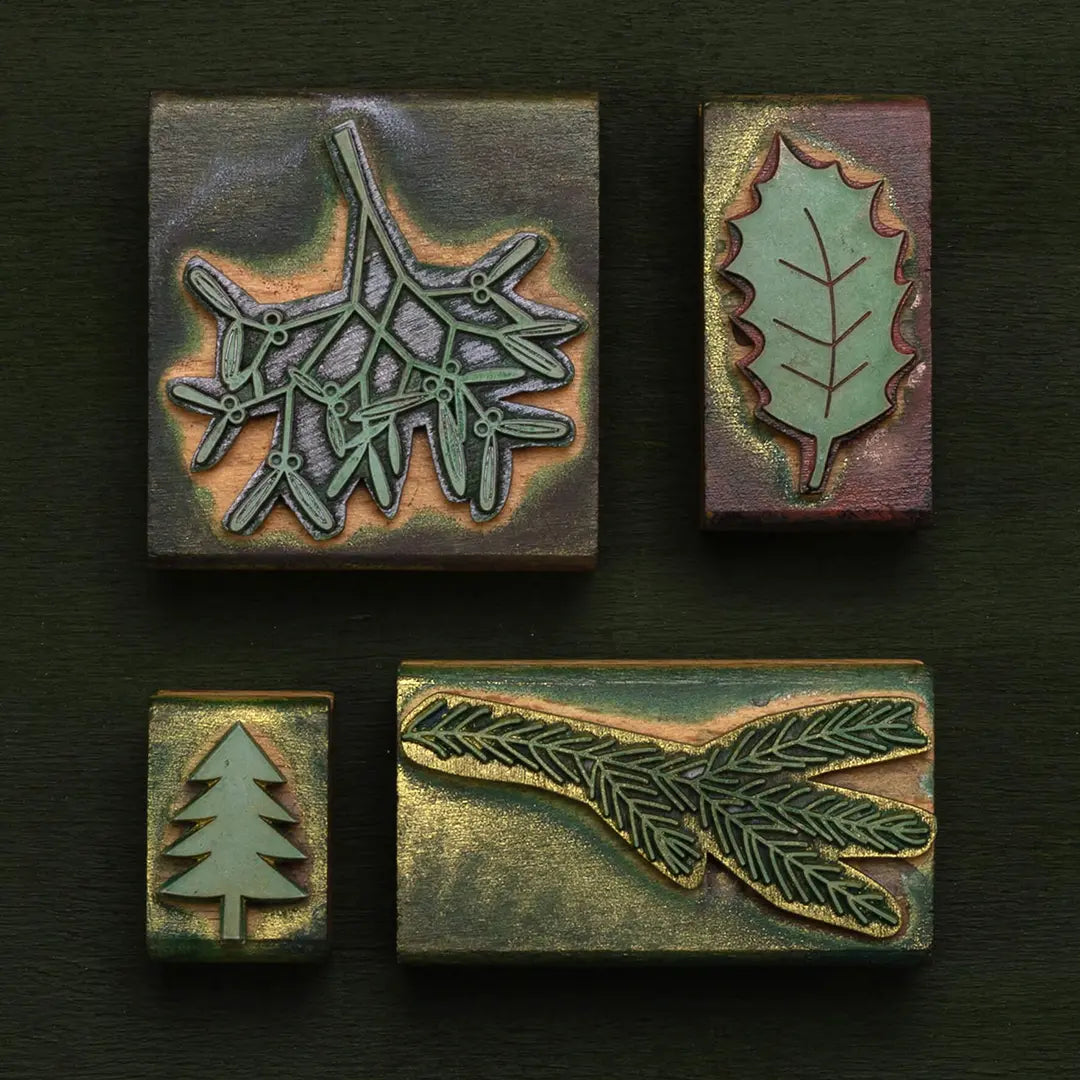 Stempel Weihnachten Tannenzweig Tannenbaum Mistelzweig