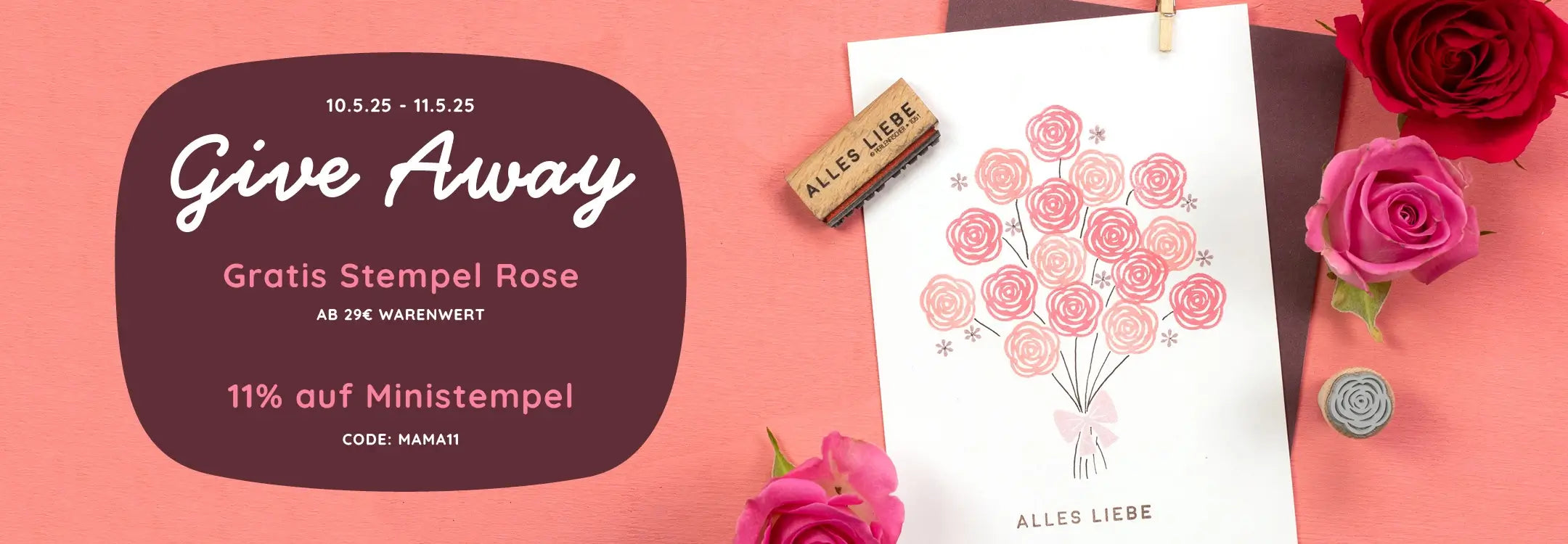 design stempel holzstempel made in germany stempel muttertag grußkarte rosen stempel alles liebe