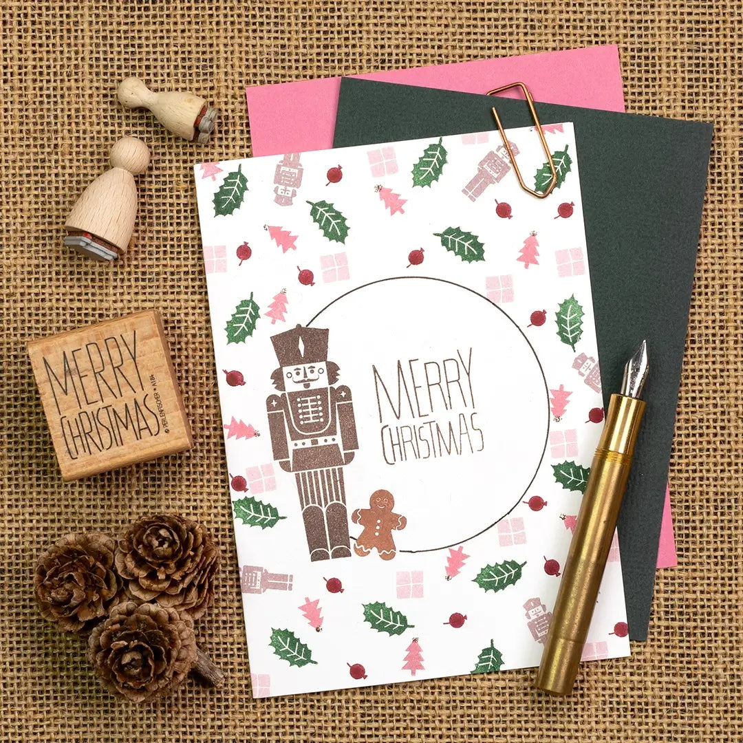 stempel weihnachten weihnachtsstempel stempel merry christmas stempel nussknacker stempel tannenbaum weihnachtskarte stempeln 