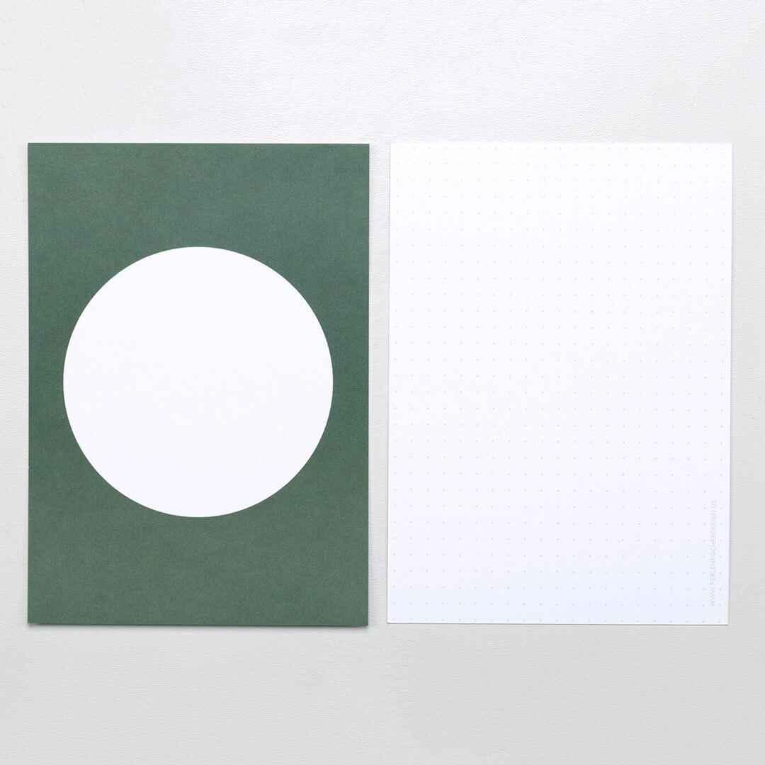 5 Postcards | Dot dark green 