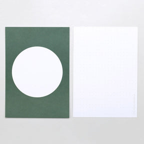 5 Postcards | Dot dark green 