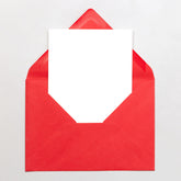 5 Klappkarten mit Umschlag | Weiß mit Rot