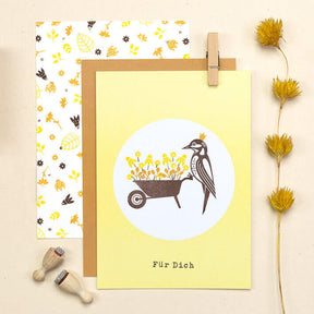 5 Postcards | Dot Soft lemon 