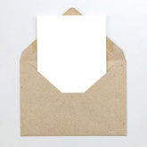 10 Klappkarten mit Umschlag (A7-C7) | Weiß mit Kraft