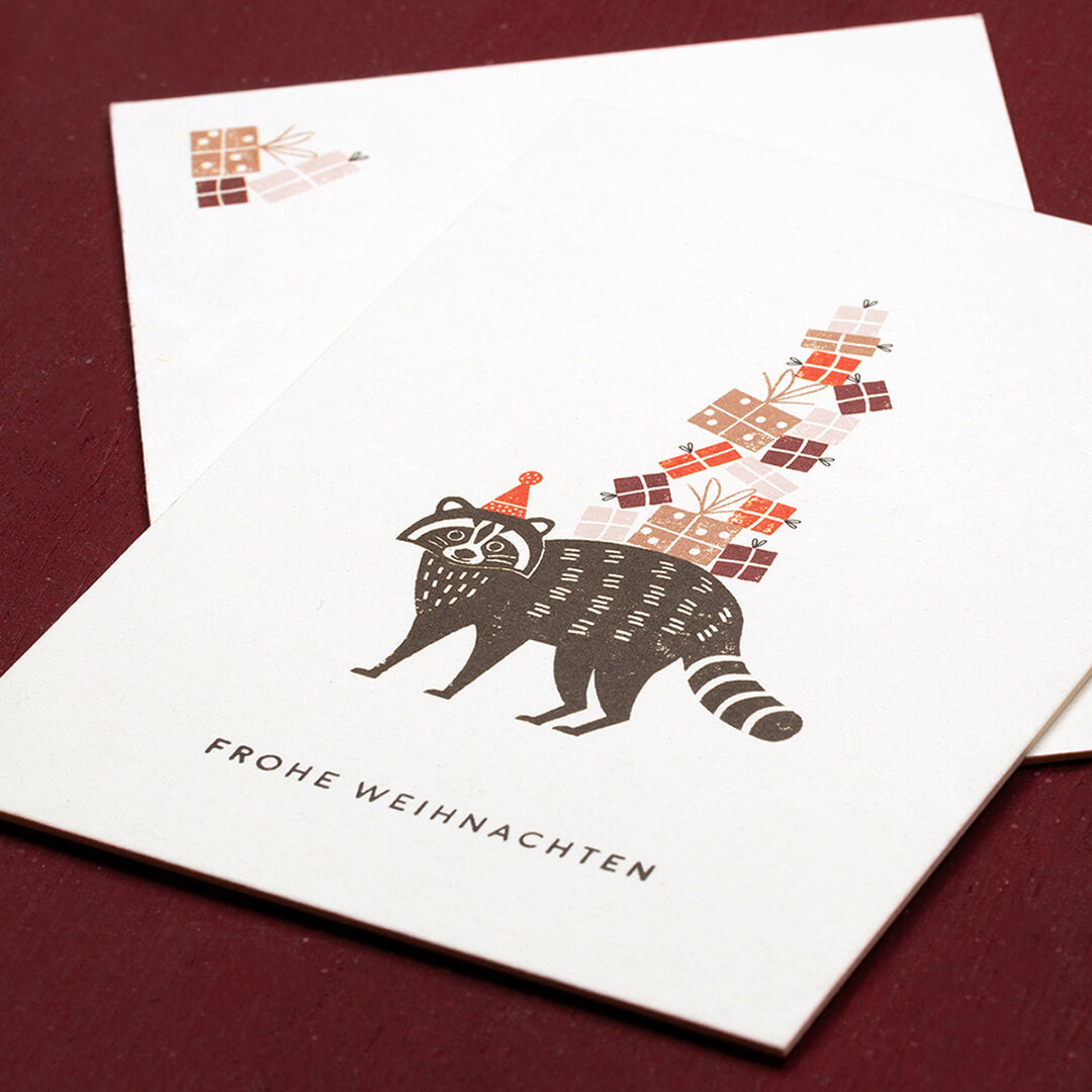 Greeting card | Raccoon elf