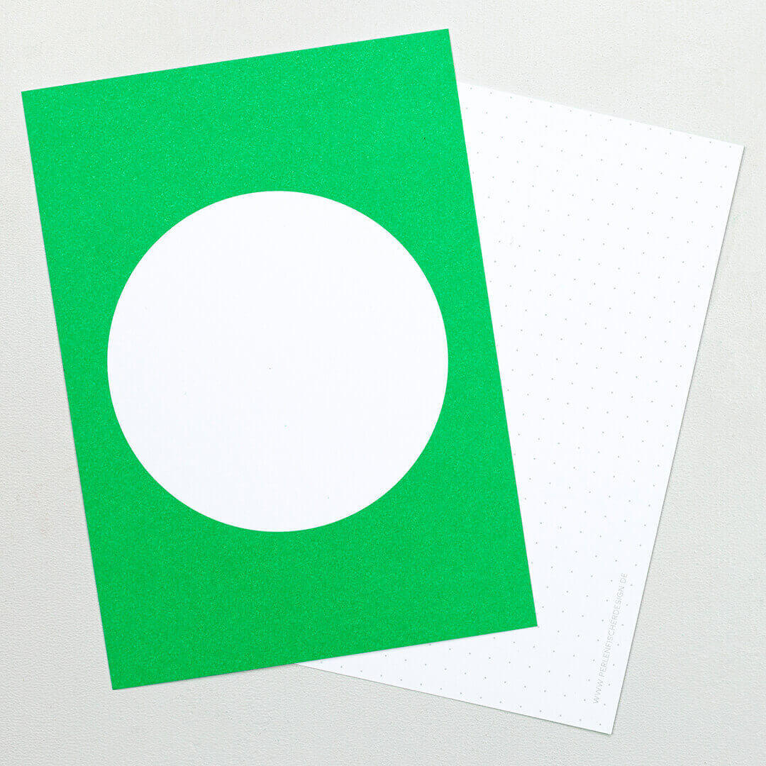 5 Postcards | Dot Grass green