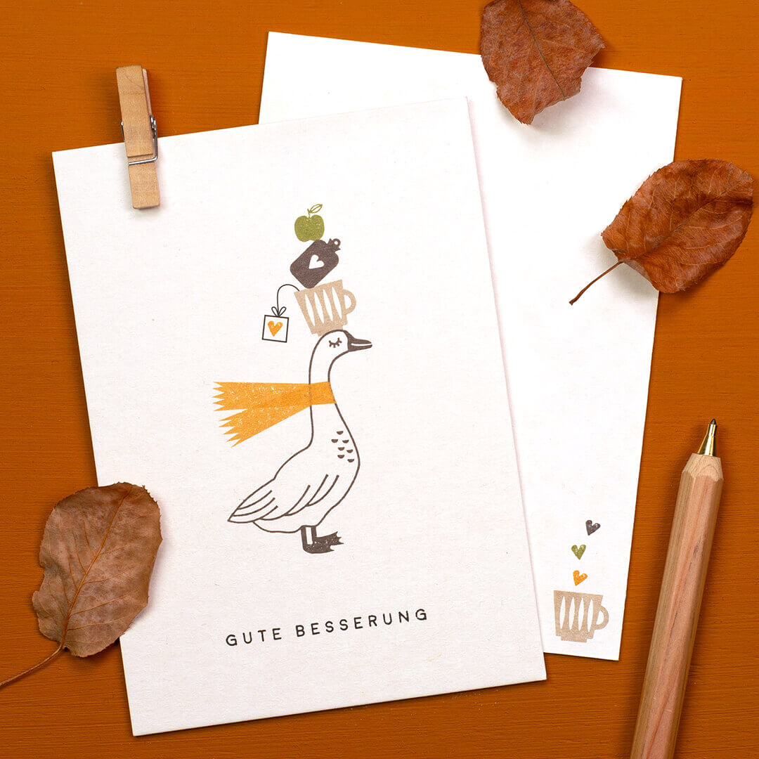 Greeting card | Goose get well soon